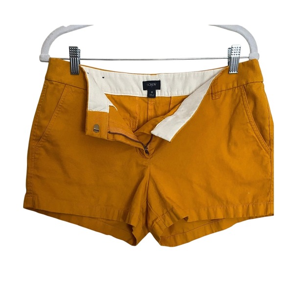 J. Crew Womens Size 8 Gold-Toned Twill‎ Shorts - Picture 2 of 4